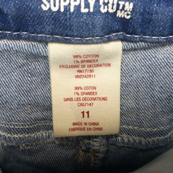 MOSSIMO Supply Co. Stretch Denim Lace Shorts Size 11 - Picture 6 of 7